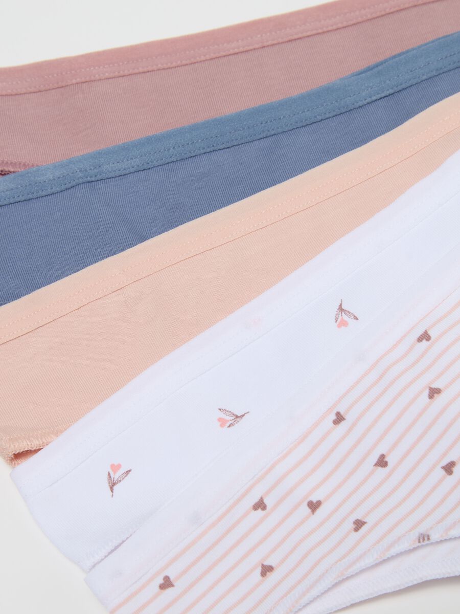 Five-pack Brazilian-cut briefs in stretch cotton with print_5