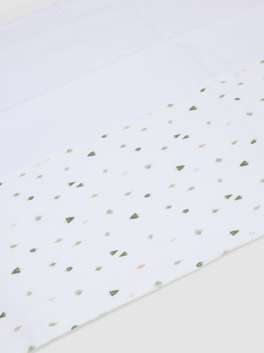 Lenzuolino bianco in puro cotone con stampa all over_1