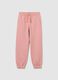 Girls' Pink Pure Cotton Joggers - Regular Fit_0