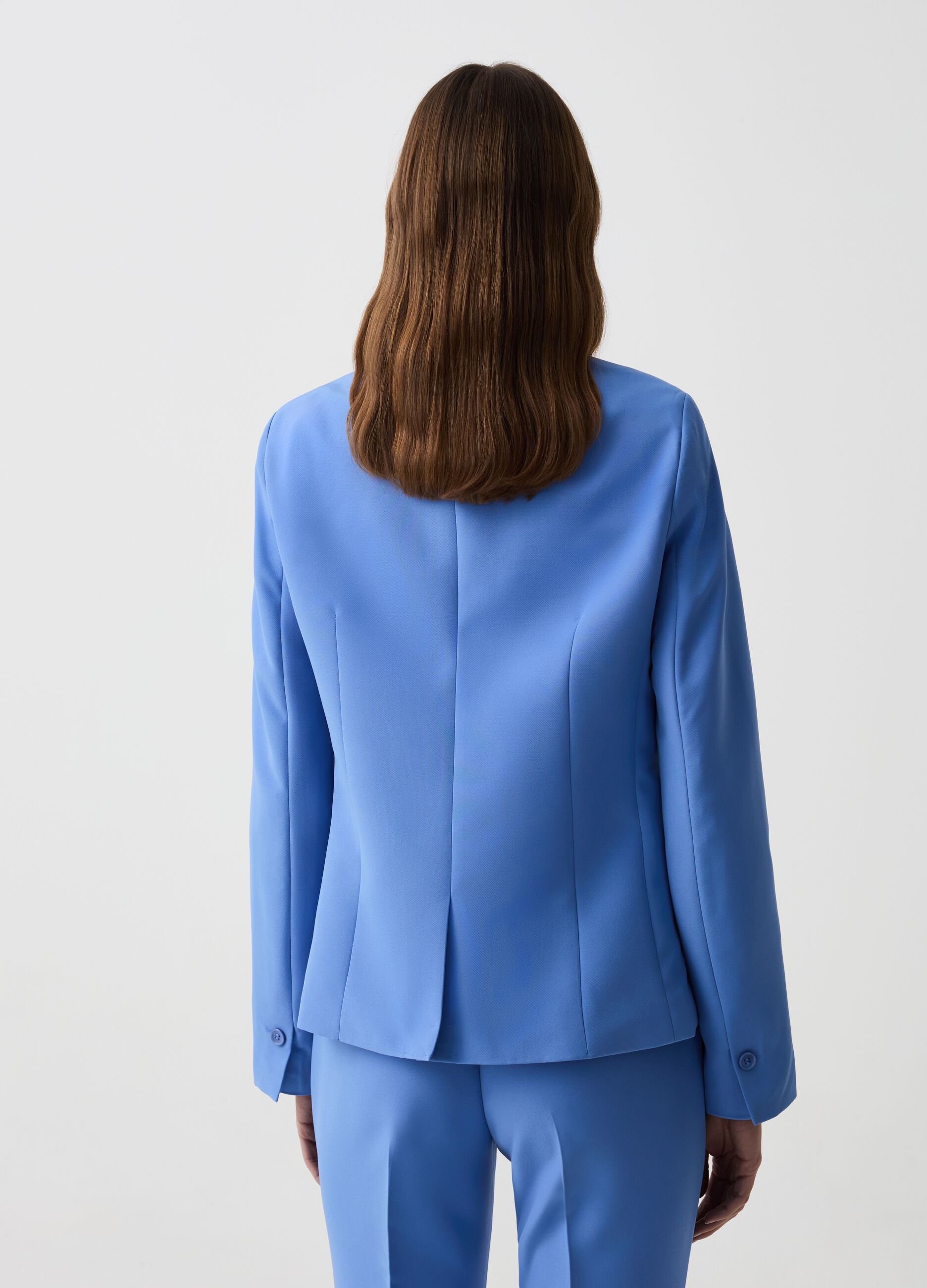 Stretch single-breasted blazer
