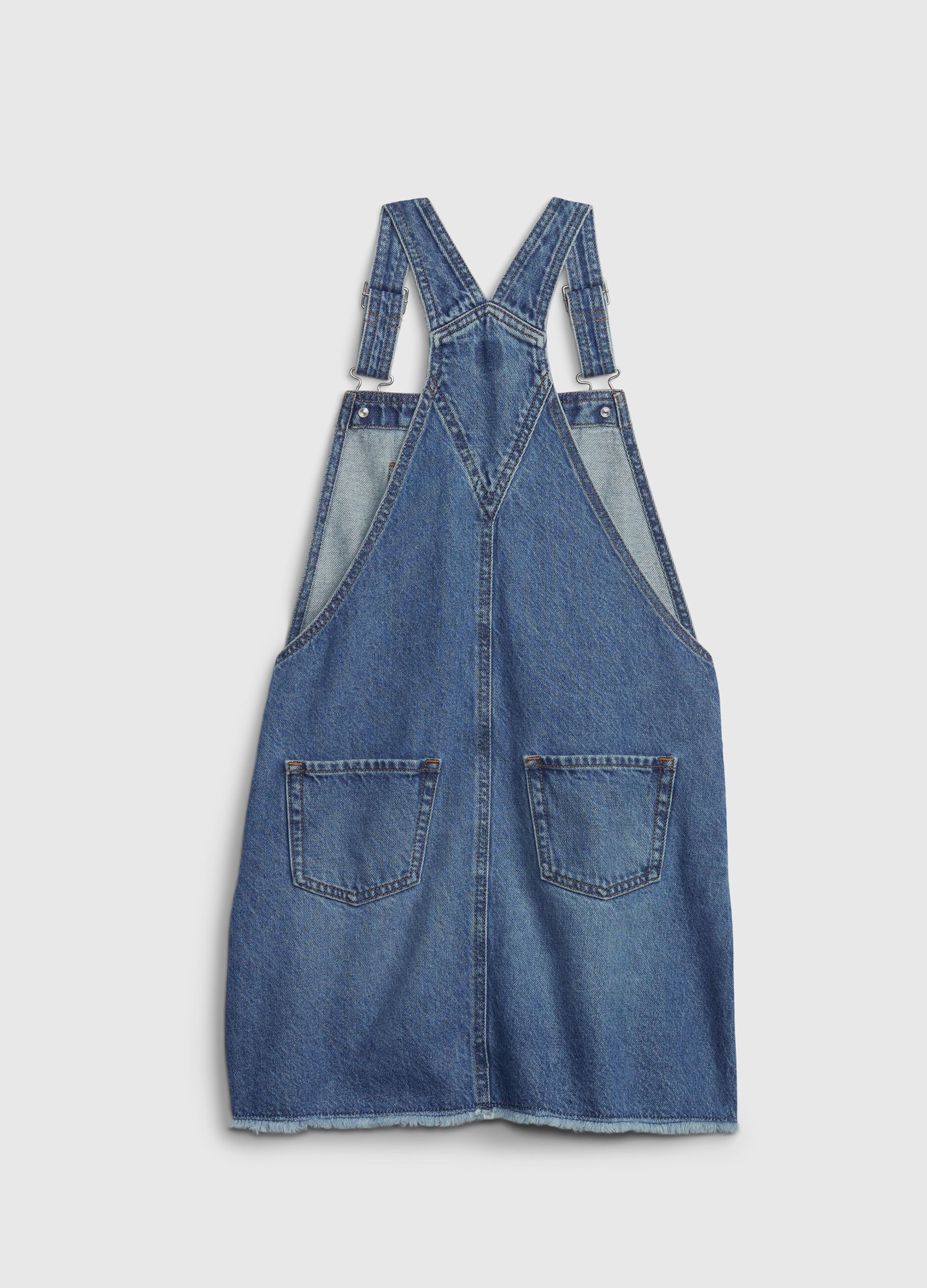 Gonna salopette corta in denim