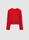 Girls' red long sleeve top in pure cotton regular fit_1