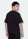 Black pure cotton crew-neck T-shirt with chest pocket, boxy fit_3