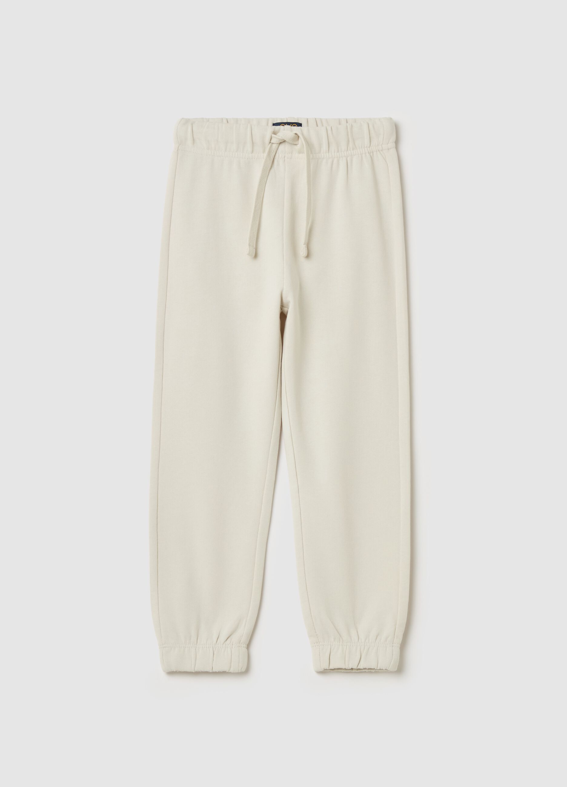 Joggers with drawstring and elasticated trims