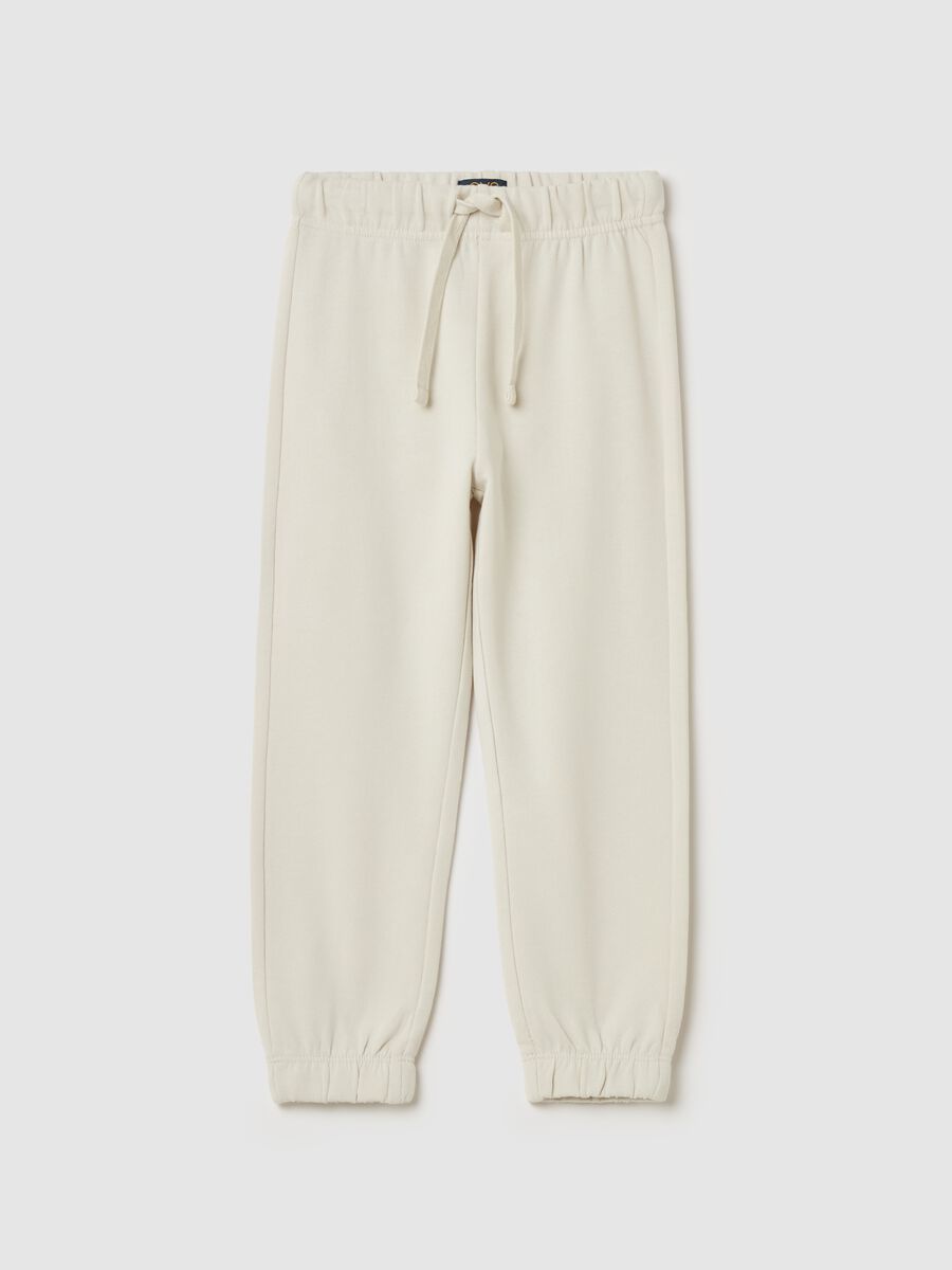 Joggers with drawstring and elasticated trims_0