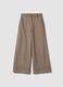 Brown regular-fit wide-leg trousers_0