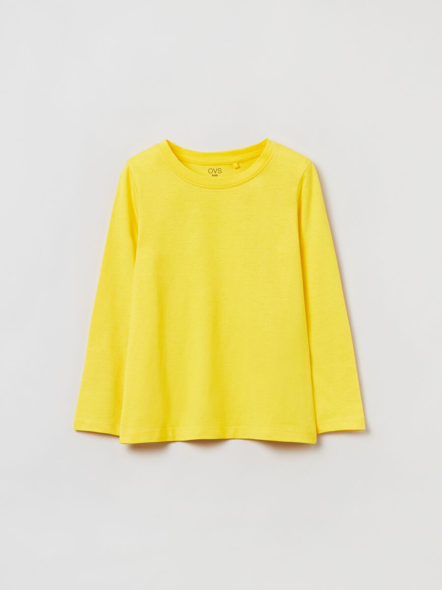 T-shirt in cotone tinta unita_0