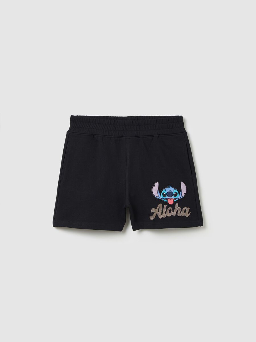 Cotton shorts with Stitch print_3