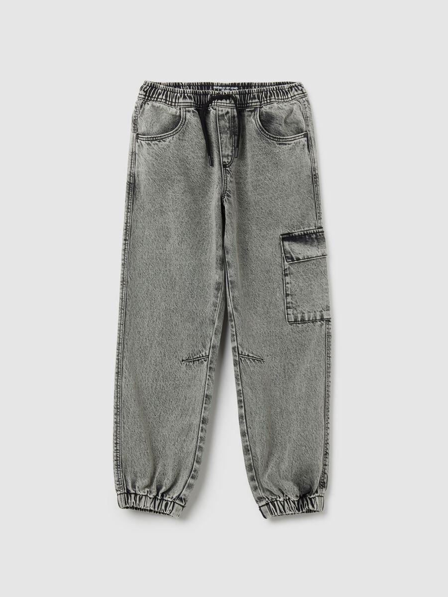 Grey jog denim for boys_0
