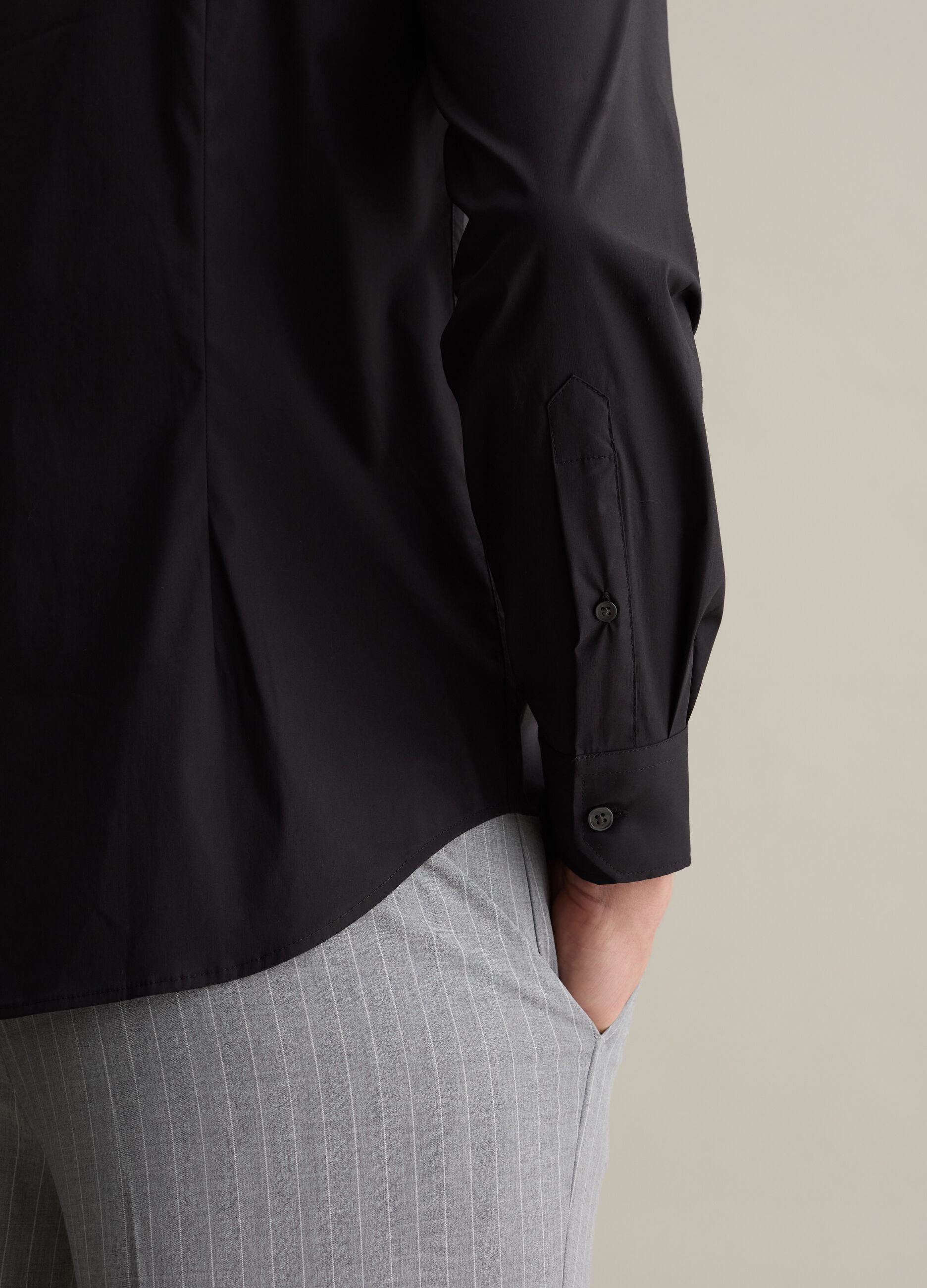 Camicia slim fit stretch tinta unita