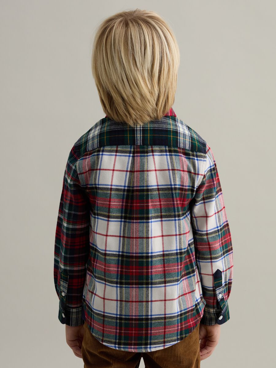 Flannel shirt with tartan pattern_1
