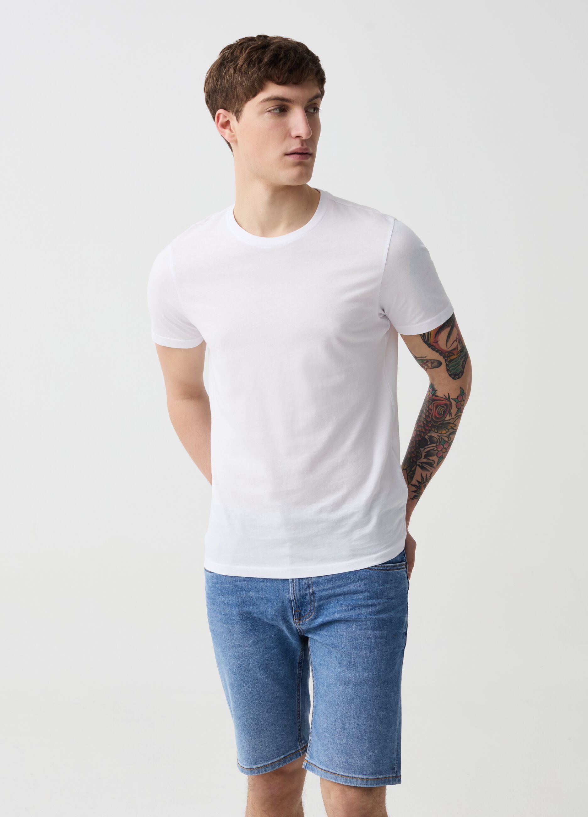 Ovs Bermuda slim fit in denim cinque tasche