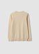Maglia beige in puro cotone a maniche lunghe regular fit per ragazzo_1