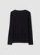 Black stretch modal crew-neck T-shirt, regular fit_2