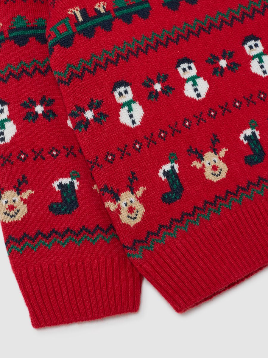 Maglione natalizio rosso da bimbo regular fit_3