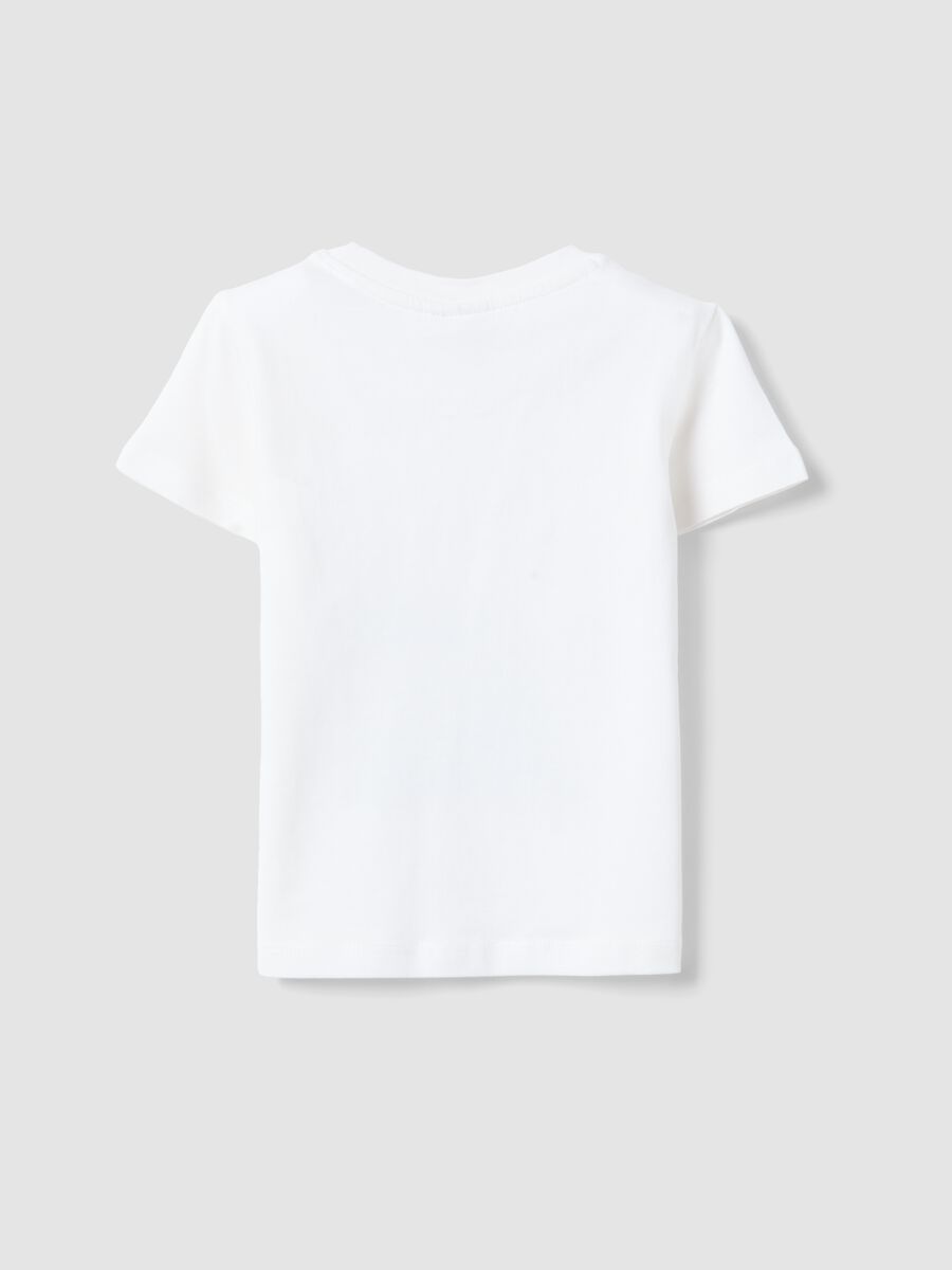 T-shirt in puro cotone bianca da bimbo regular fit con stampa_1