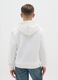 White Hooded Sweatshirt for Boys in Cotton Blend Relaxed Fit_1
