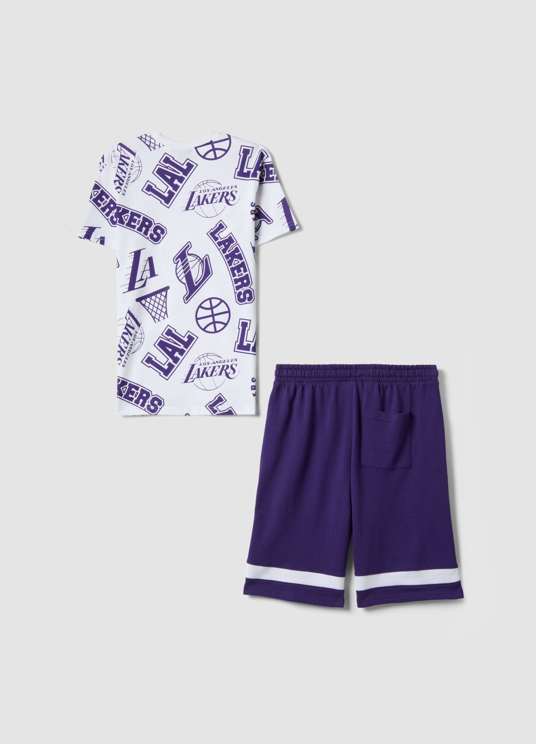 Oversized multicoloured pure cotton set for boys - Lakers