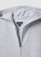 Grey hooded zip-up sweatshirt in pure organic cotton for boys, relaxed fit_2