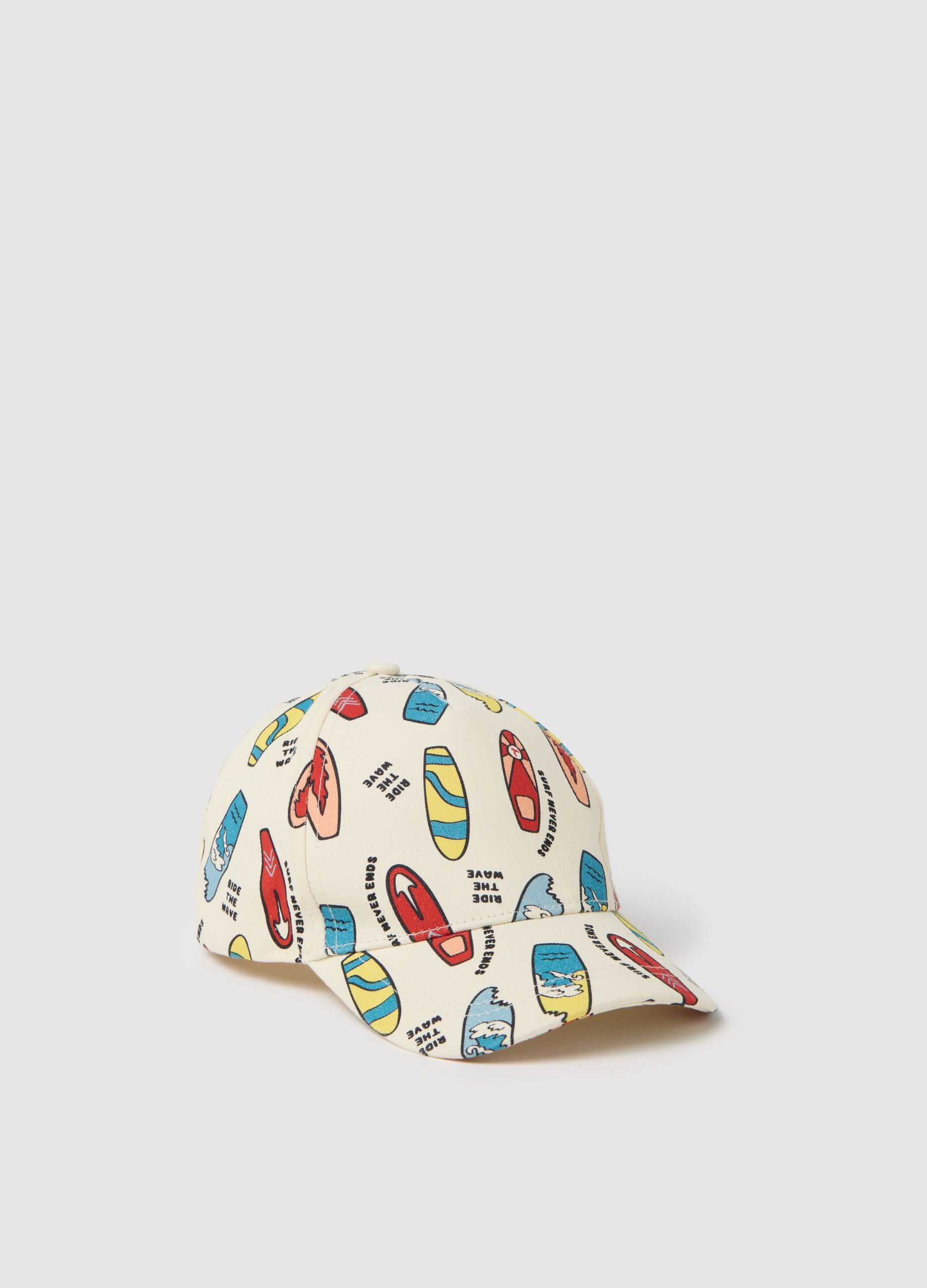 Beige baseball cap with surf pattern OVS Kids