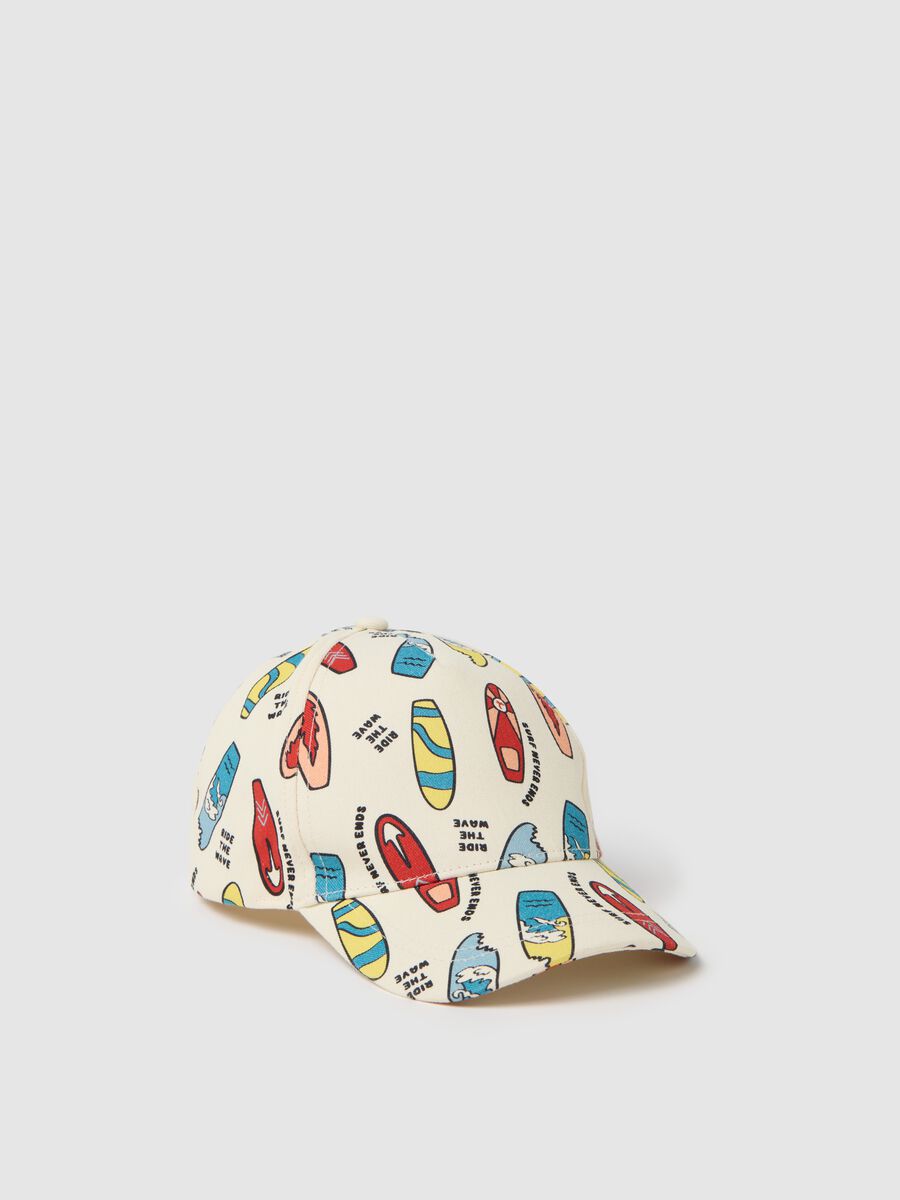 Beige baseball cap with surf pattern OVS Kids_0