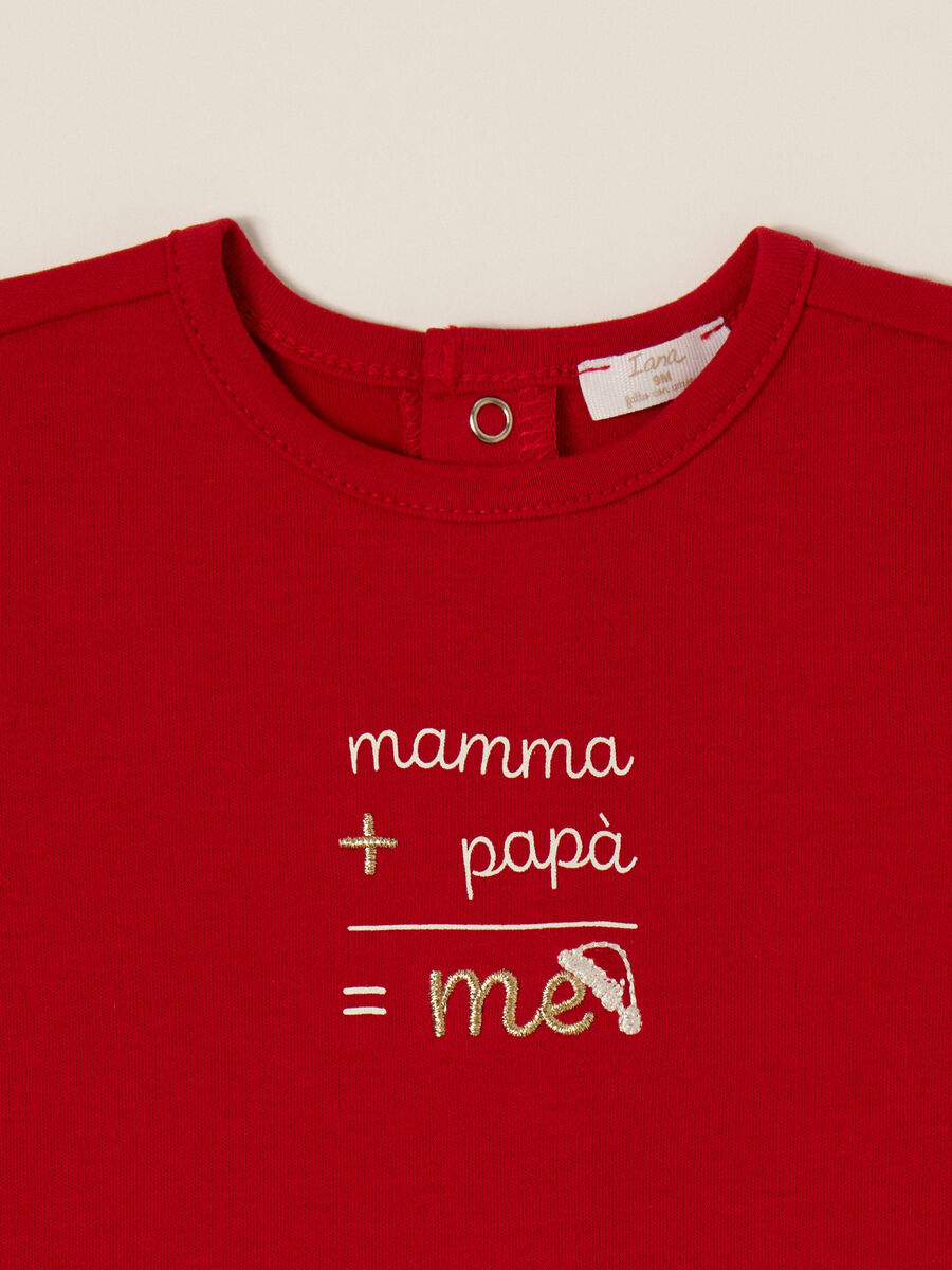 Red and white cotton bodysuit twin pack for newborn_2