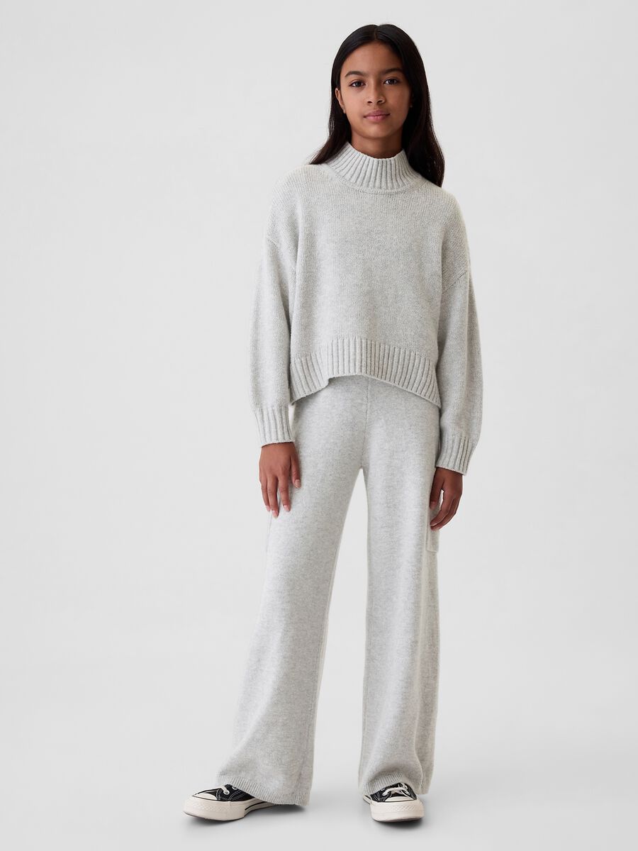 Wide-leg knit trousers_0
