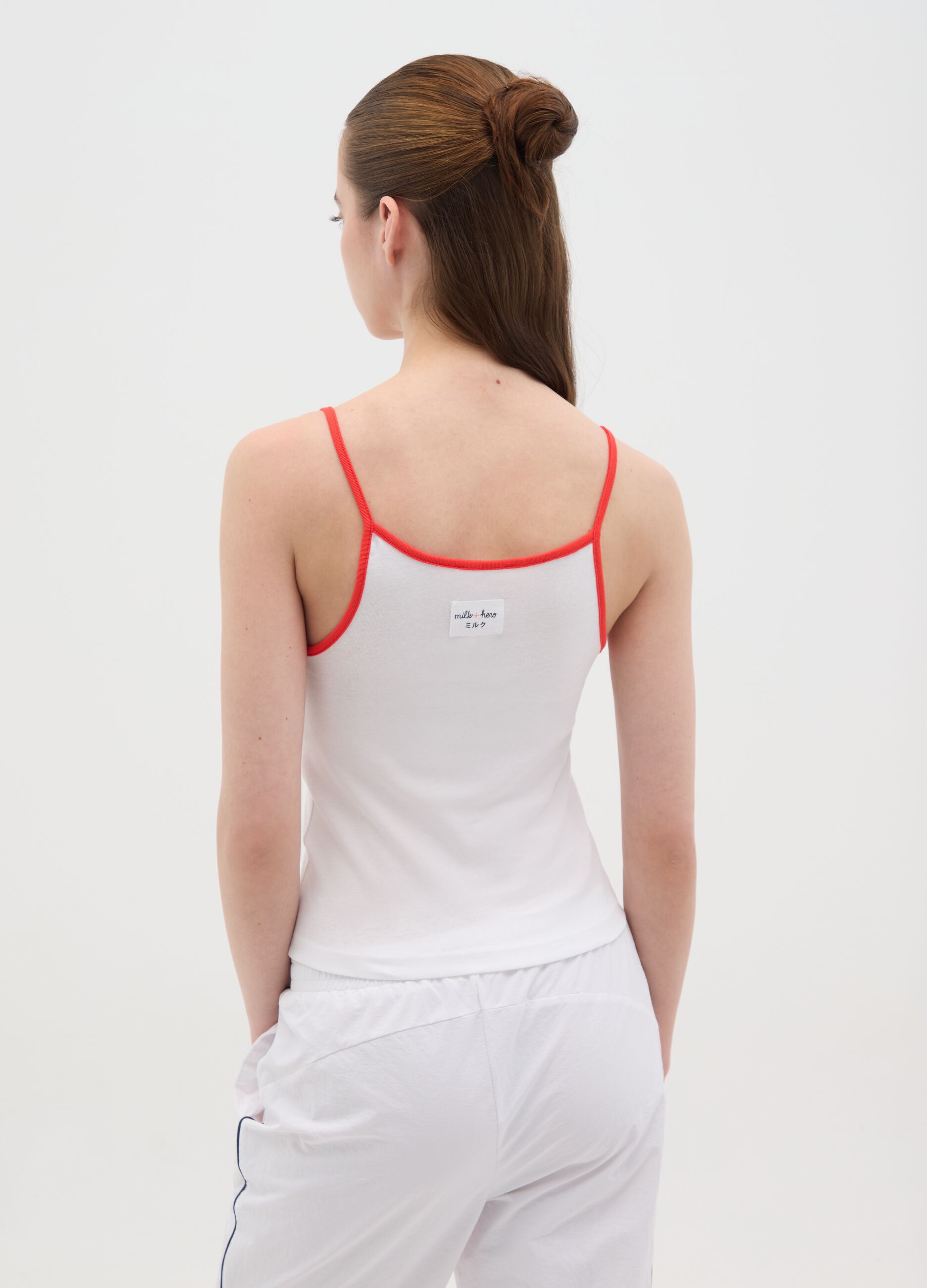 Women's multicolour pure cotton tank top regular fit