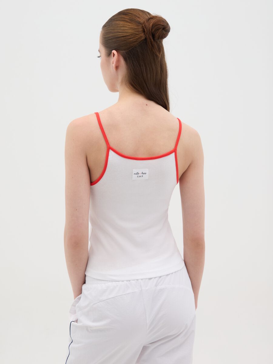 Women's multicolour pure cotton tank top regular fit_3
