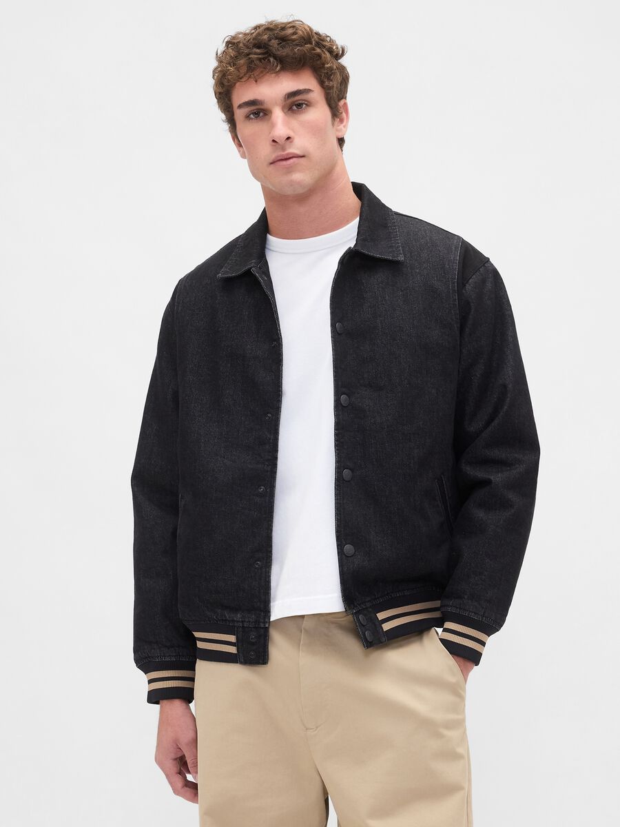 Men's Black Cotton Jacket_0