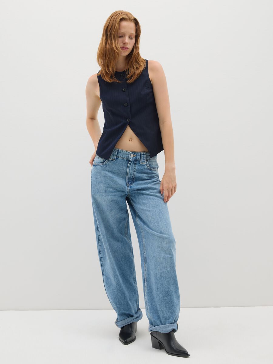 Jeans in puro cotone denim skater_0