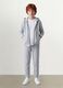 Grey hooded zip-up sweatshirt in pure organic cotton for boys, relaxed fit_0