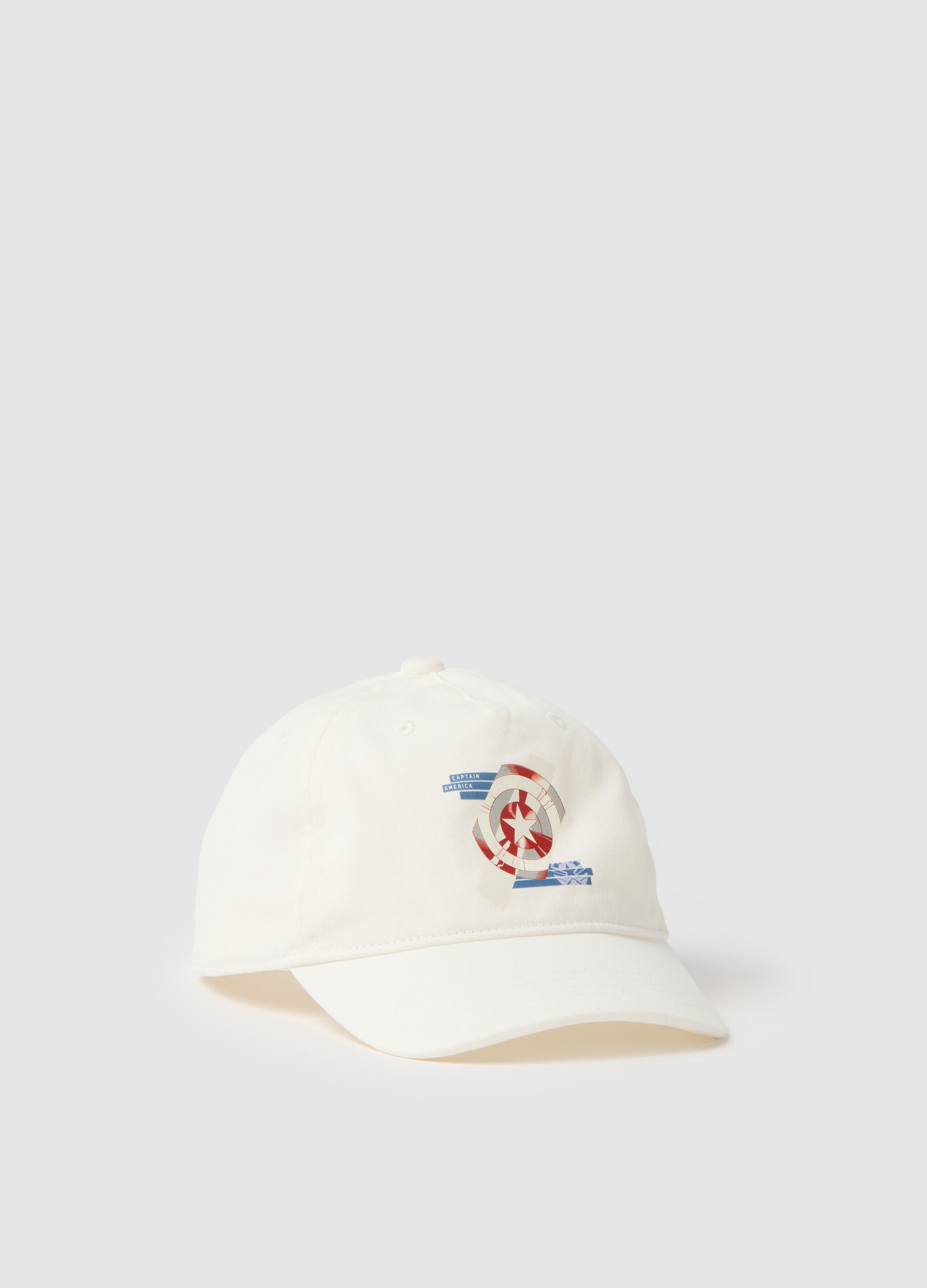 Baseball cap with Captain America print