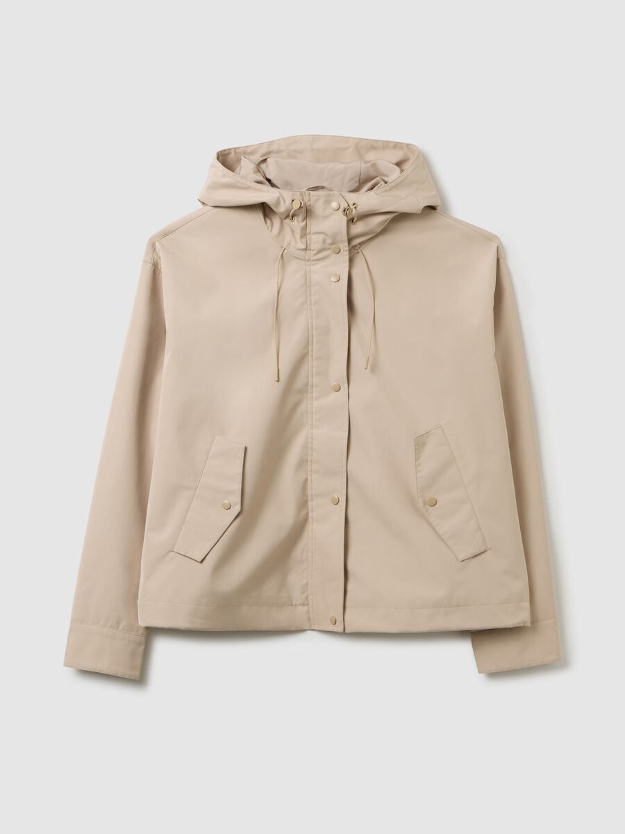 Giubbotto impermeabile in beige regular fit_4