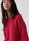 Regular fit red pure cotton crew neck jumper_3
