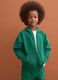 Felpa verde in puro cotone con cappuccio regular fit per bambino_1