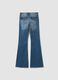 Jeans blu in cotone elasticizzato flare fit_2