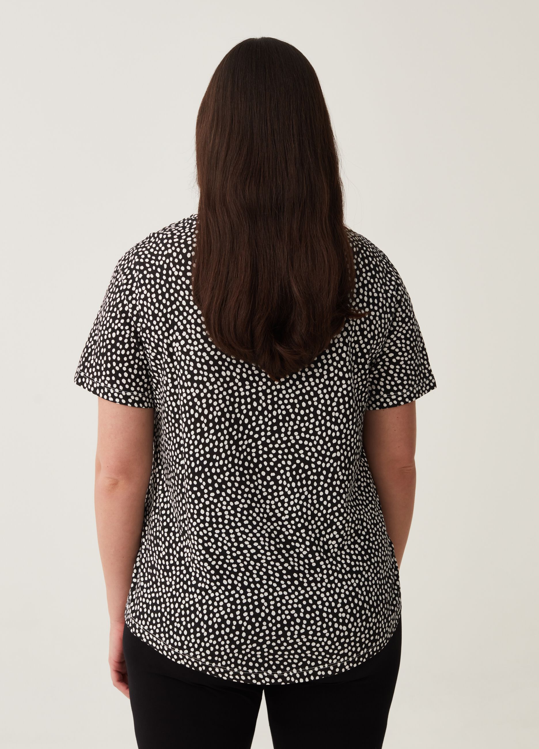 T-shirt con fantasia maculata Curvy_2