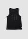 Canotta nera regular fit con profili a contrasto per ragazzo over fit_1