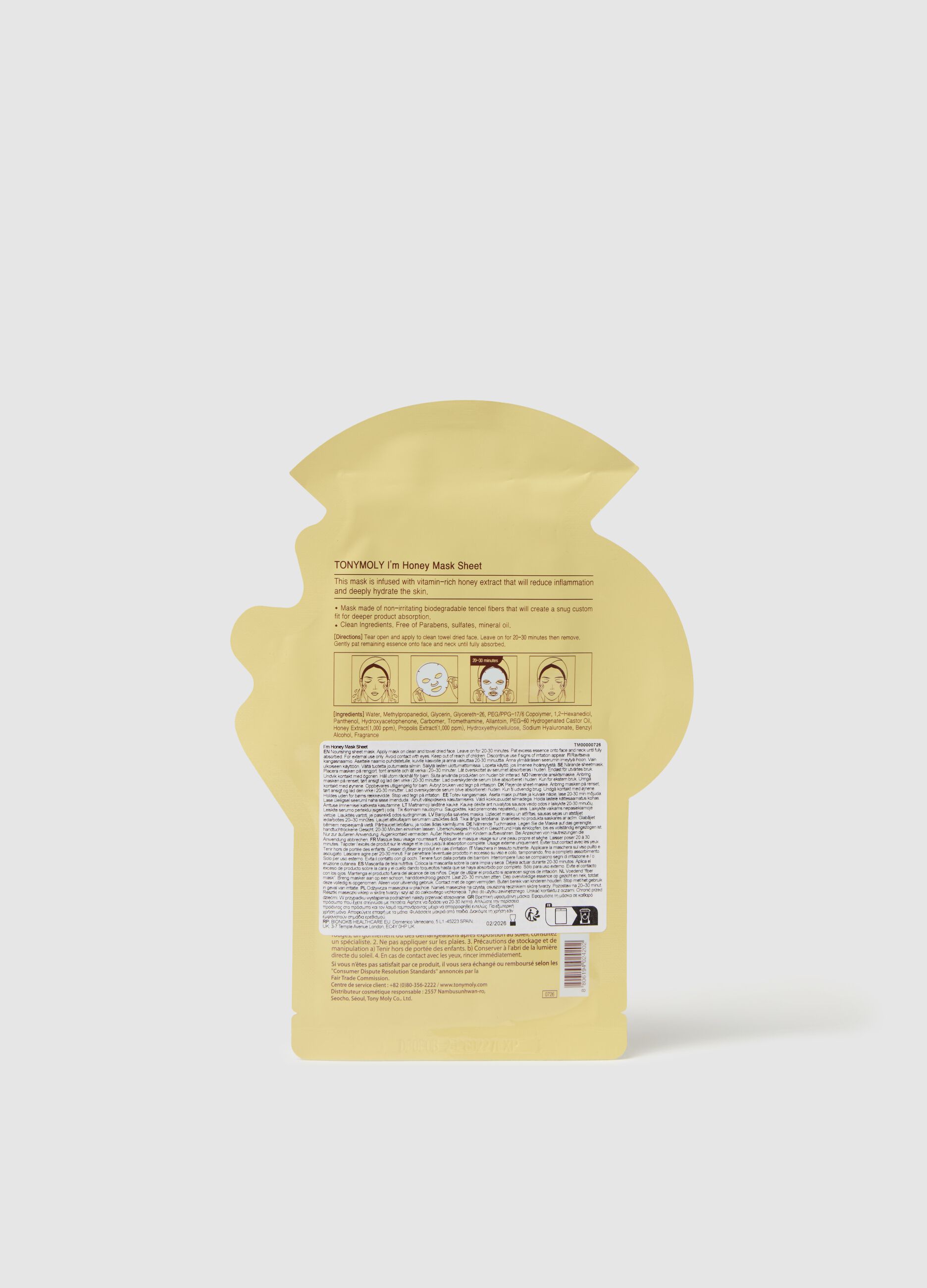 Maschera in tessuto idratante - skincare coreana