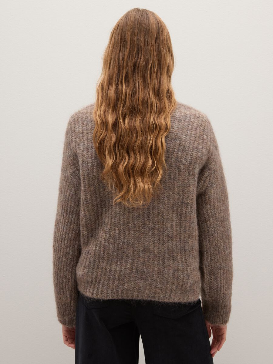 Beige crew neck oversized sweater_3