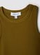 Green fitted ribbed stretch cotton tank top_5
