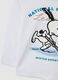 White regular fit pure cotton kids' t-shirt with Snoopy_3