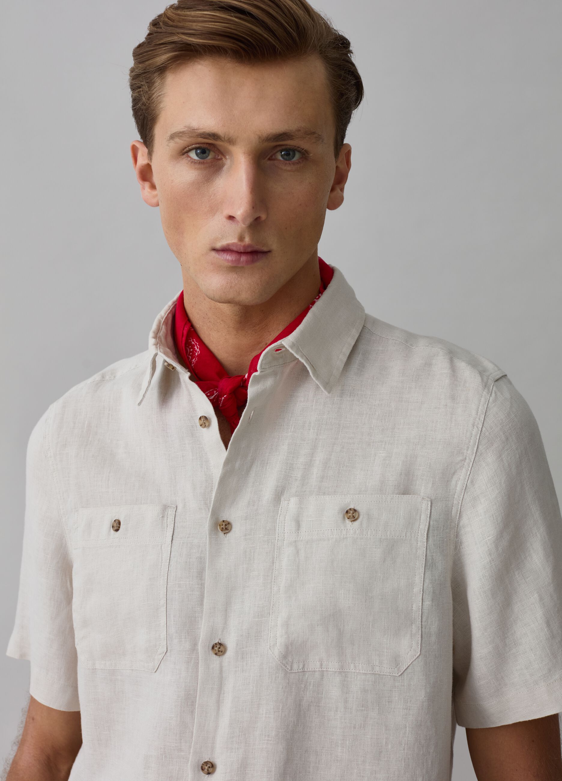 Ovs Camicia a maniche corte in lino