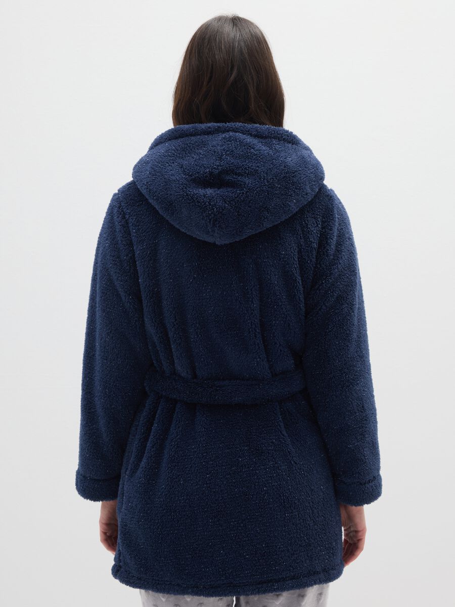 Blue Coral Fleece Dressing Gown_2