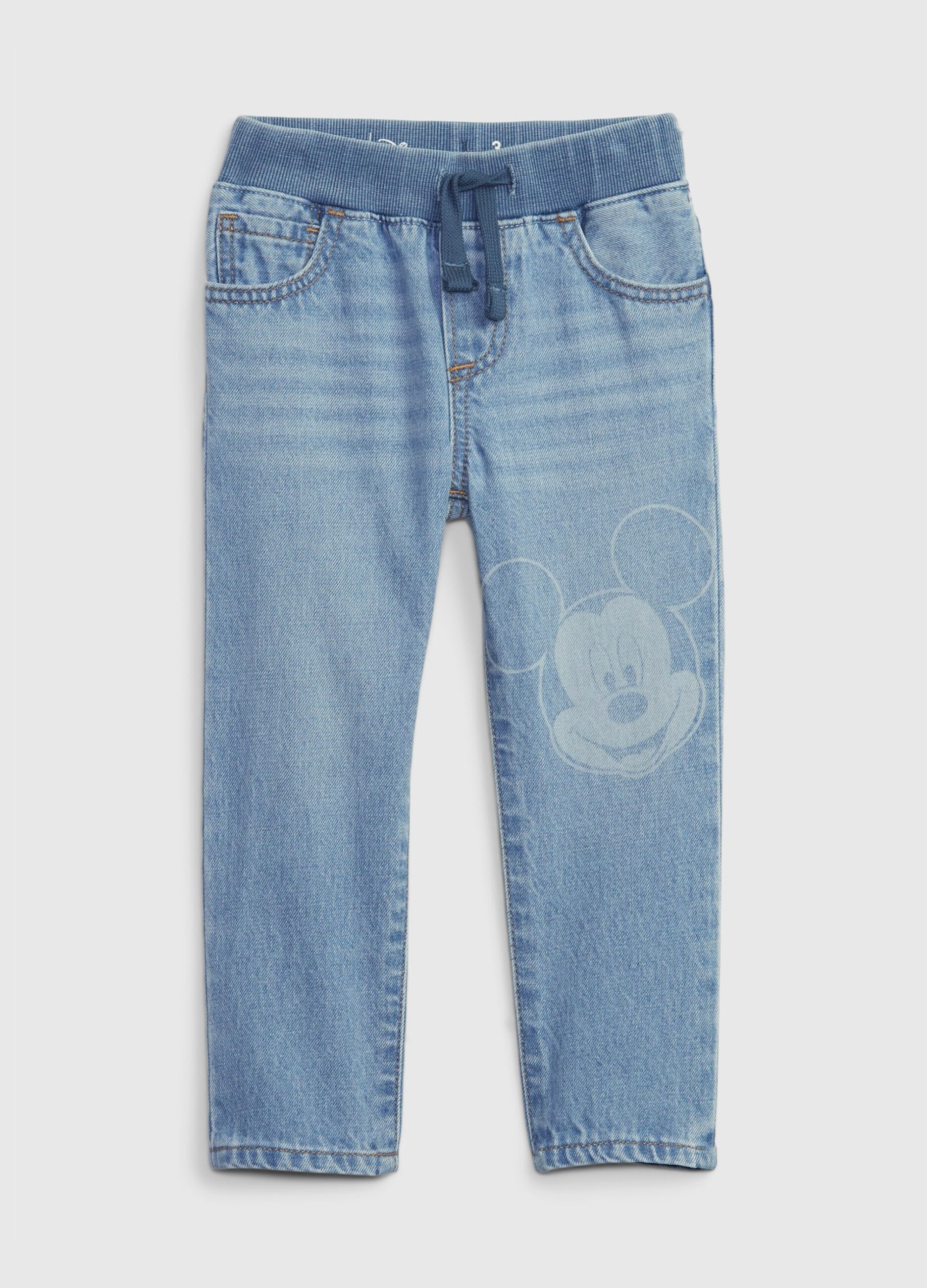 Jeans pull-on con stampa Disney Topolino_0