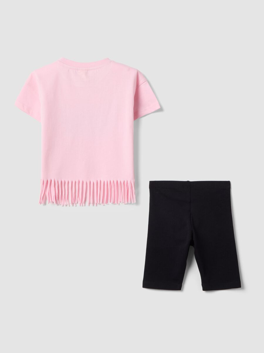 Set in puro cotone multicolor da bambina regular fit con Stitch_1