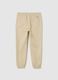 Pantaloni da ragazzo in cotone elasticizzato beige relaxed fit_4