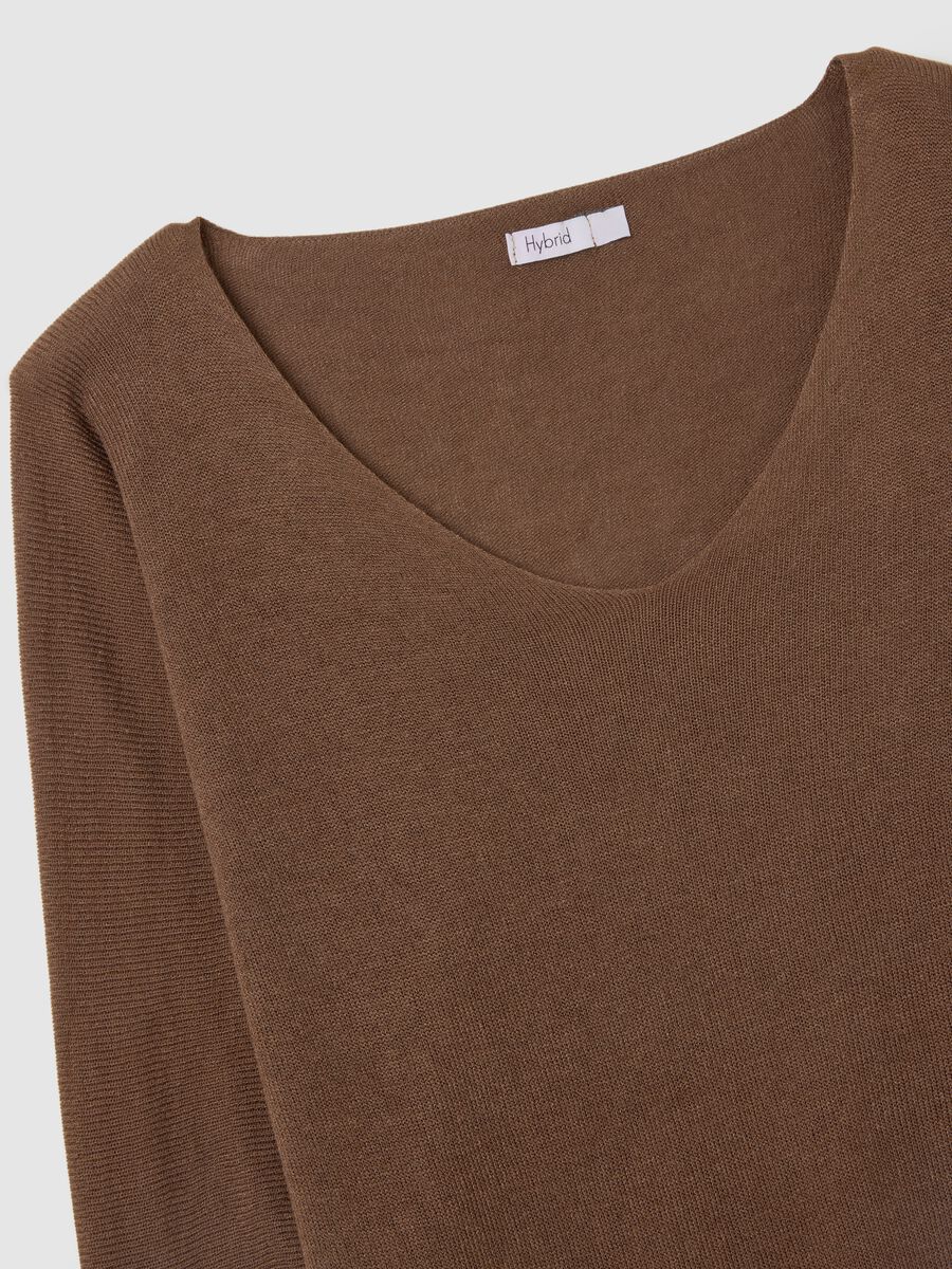 Brown Regular Fit Sweater_5