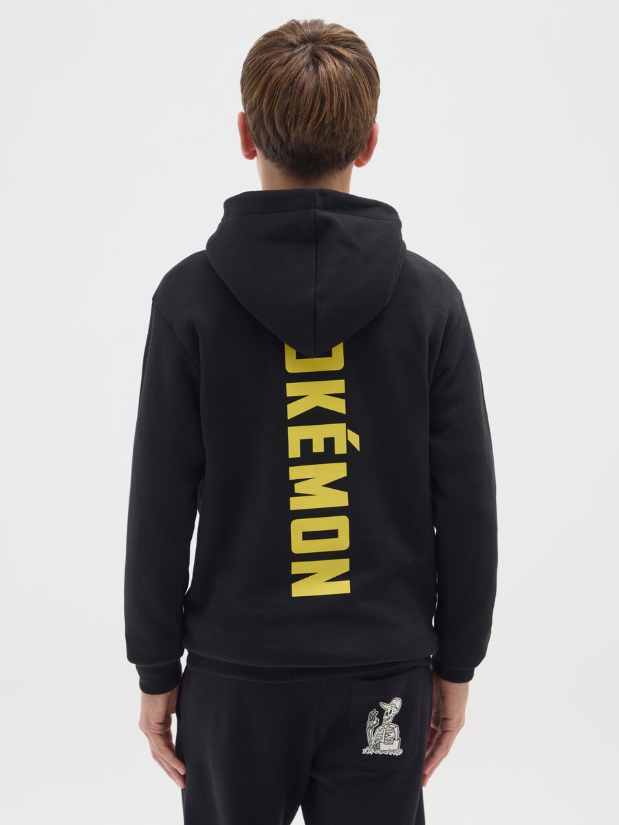 Felpa da bambino in misto cotone nero regular fit_1